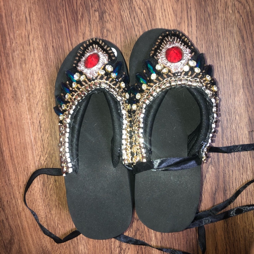 Rhinestone platform shoes